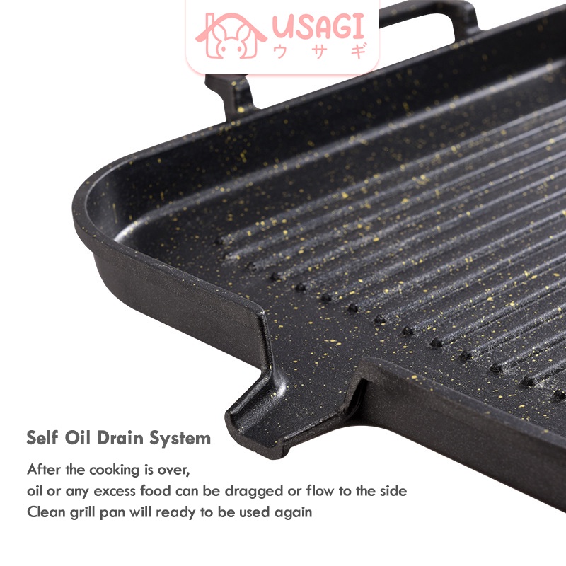 Flash Sale Usagi Official - Korean Bbq Induction Grill Pan / Grill Pan Induksi / Alat Pemanggang