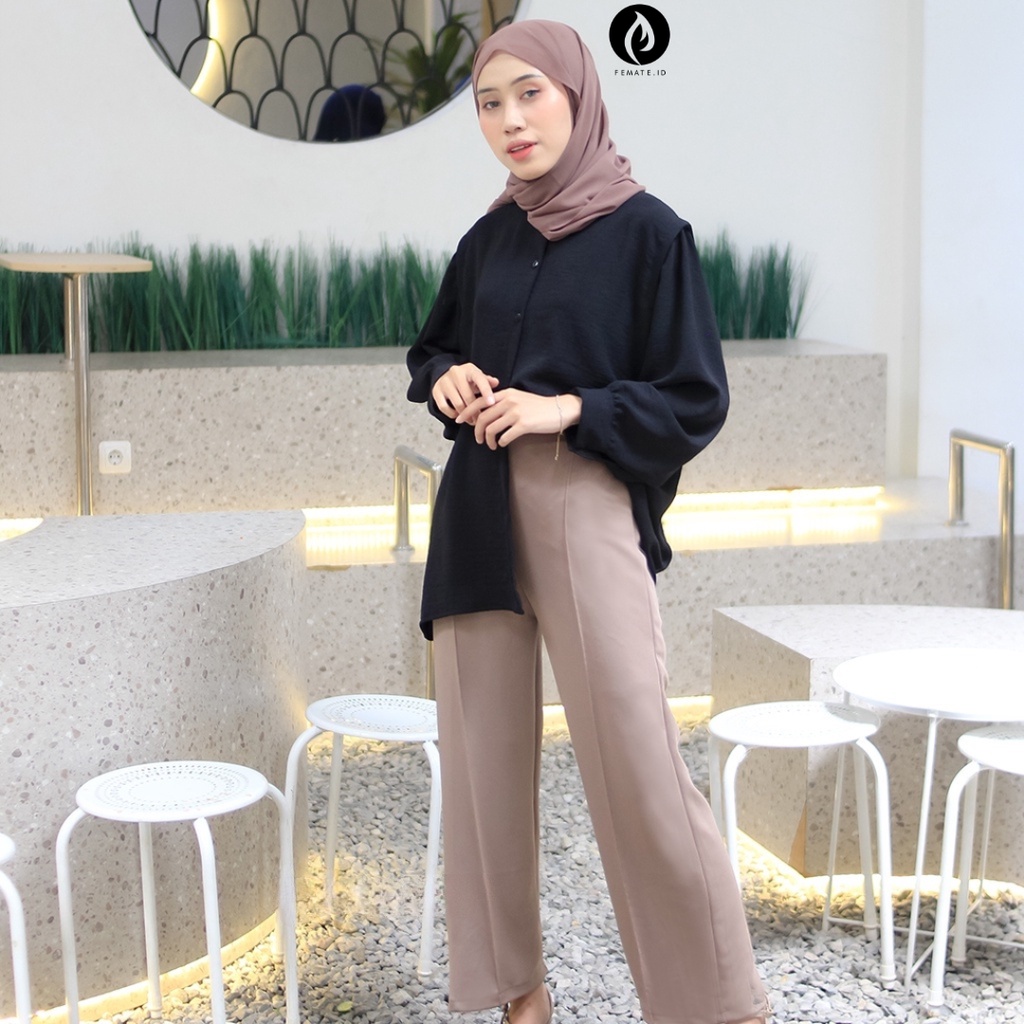 Celana Kulot Wanita Kulot Premium Irene Kulot Scuba Wide Leg