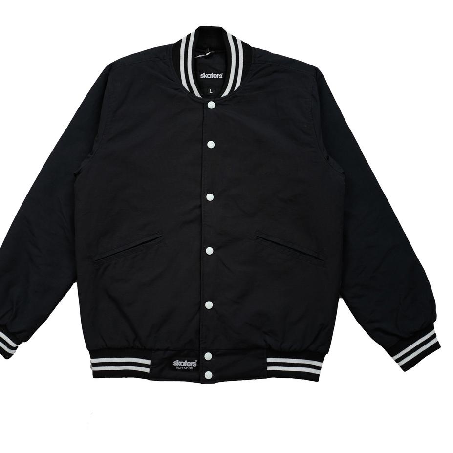 Ready Skaters Varsity Jacket Premium TD017 Black XXL(VD043)