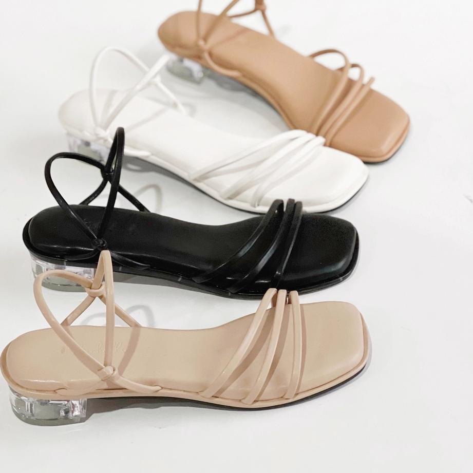 Rekomendasi Magdiel - Geovany Heels Tali Wanita / Heels Kaca 3 cm