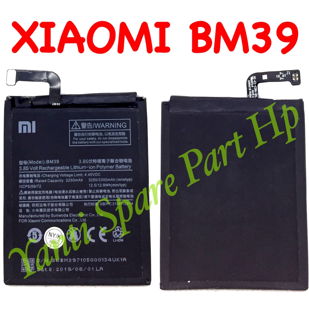 Baterai Xiaomi Mi6 Mi 6 BM39 Original New