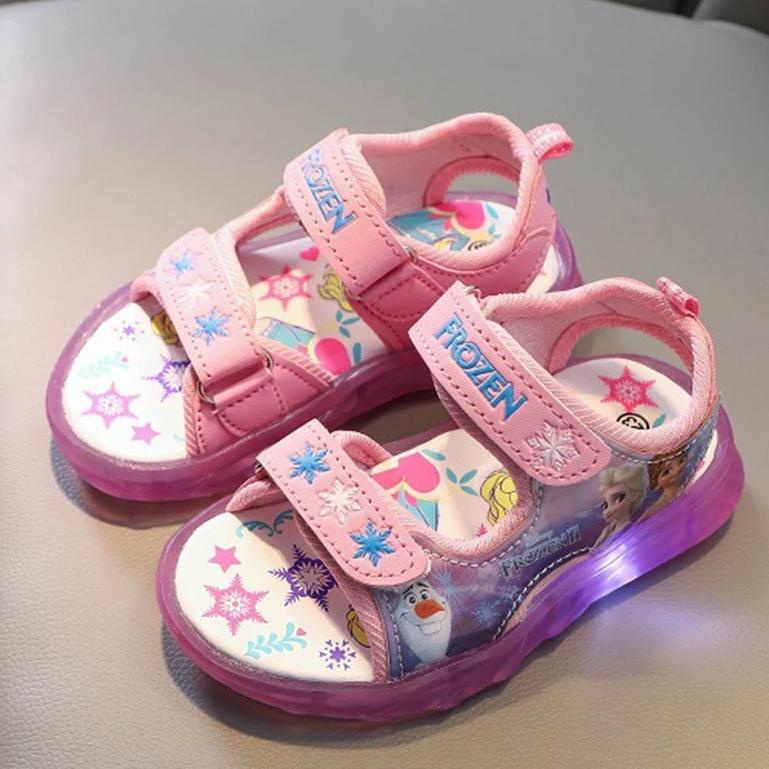 NEW ARRIVALSepatu -  SANDAL Anak FROZEN Perempuan LED IMPORT ModelFROZEN 006 ▪ TAS.10De22ᵀ