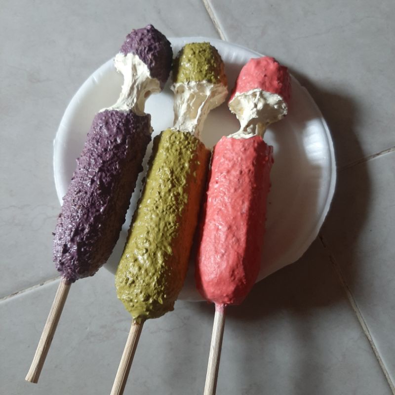 Replika tiruan dummy corndog manis mozarela pajangan