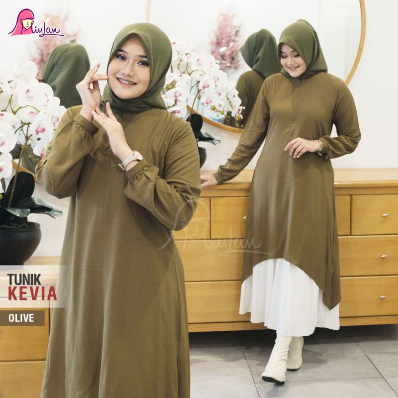 Tunik Kevia/Atasan Tunik/Baju Muslim/Miulan