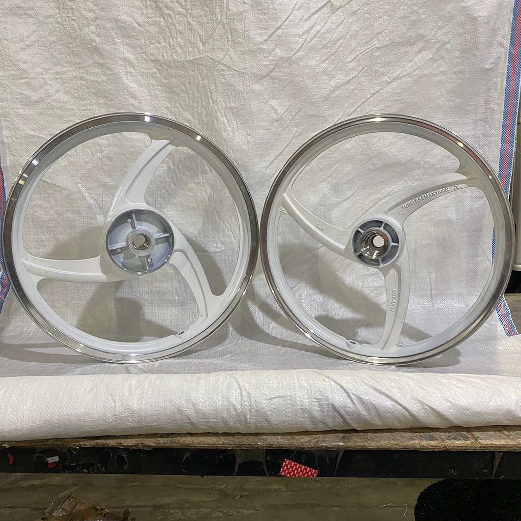 VELG RACING PALANG 3 KIPAS WTC HONDA KHARISMA SUPRA 125 PUTIH