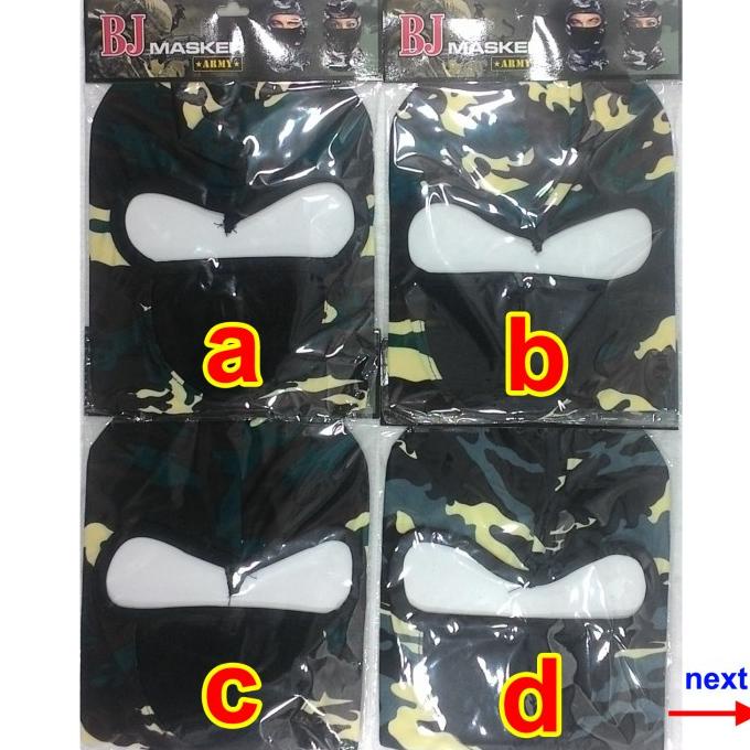 masker motor ninja motif army tentara loreng balaclava penutup wajah t-baruch Ayo Order