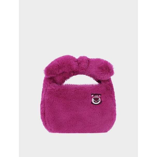 CHARLES & KEITH PIXAR LOTSO COLLECTION Lotso Furry Knotted Bag - Purple