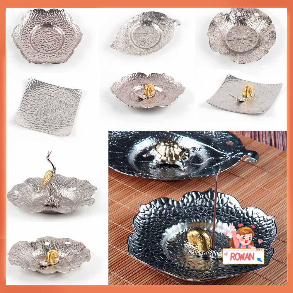 R-flower Metal Incense Burner Portable Luxury Buddhism Gaya Arab Tungku Aromaterapi Tempat Dupa Emas