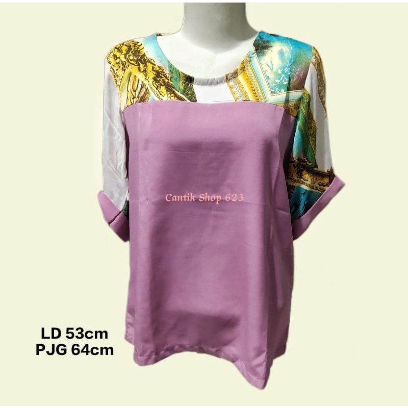 Cantik Atasan Wanita Ungu | Blus Pakaian Wanita
