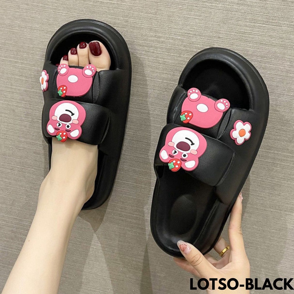 SANDAL SELOP WANITA BISA DIPAKAI INDOOR DAN OUTDOOR IMPORT BAHAN RUBBER BERKUALITAS LOTSO