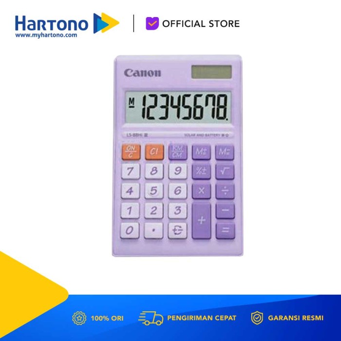 

EKSLUSIF CANON DESK CALCULATOR LS-88HI III PURPLE LS-88_HI_III_PPP