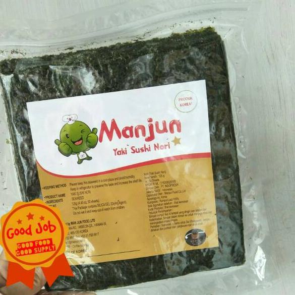 

ペ MANJUN Sushi Nori Kimbab 50 S Halal │ Nori Gimbab Import Lembar Rumput Laut Trend