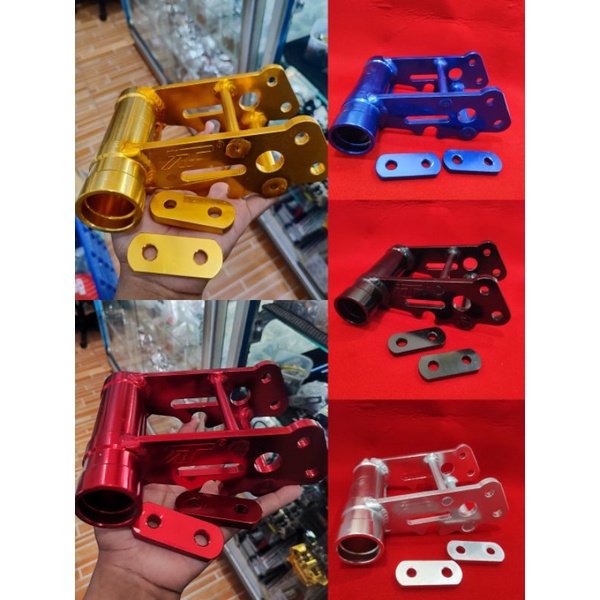 ENGINE MOUNTING MONTING ALMUNIUM AITECH MUNDUR 8CM 7CM MIO FINO SOUL ENGINE MOUNTING AITECH DRAG MIO