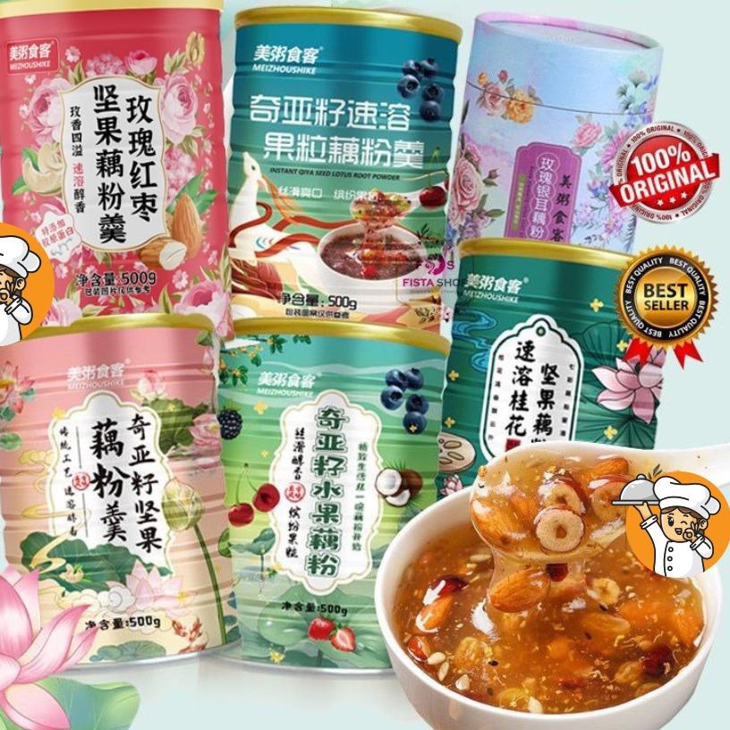 

T56♕ JAPANESE CHIA SEED CEREAL Oufen Lotus Root Powder Bubuk Akar Teratai Makanan DIET Healthy FOOD Barang Baru