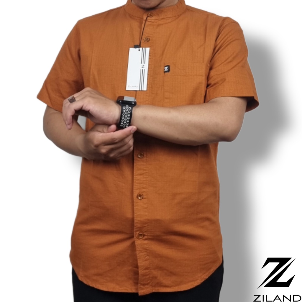 Kemko Dewasa ZILAND Kemeja Koko Pria Lengan Pendek Polos Katun Sigaret Premium Ada Ukuran Jumbo High Quality