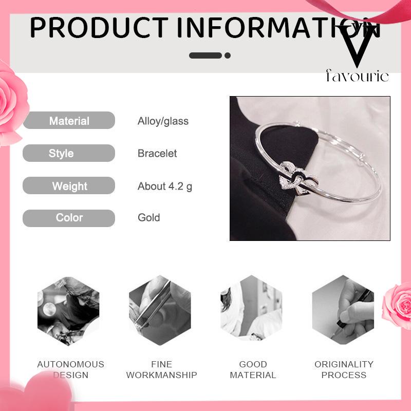 CODGelang Kristal Fashion Korea Sederhana Wanita Gadis Gelang Perhiasan Aksesoris-FA