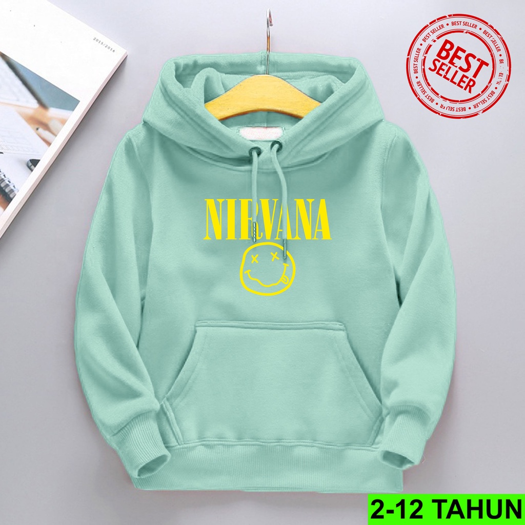 Hoodie Anak Perempuan Laki Laki / Hodie Band Anak Usia 2 3 4 5 6 7 8 9 10 11 12 Tahun Jaket Nirvana Anak Cewek Cowok  Switer T-REX