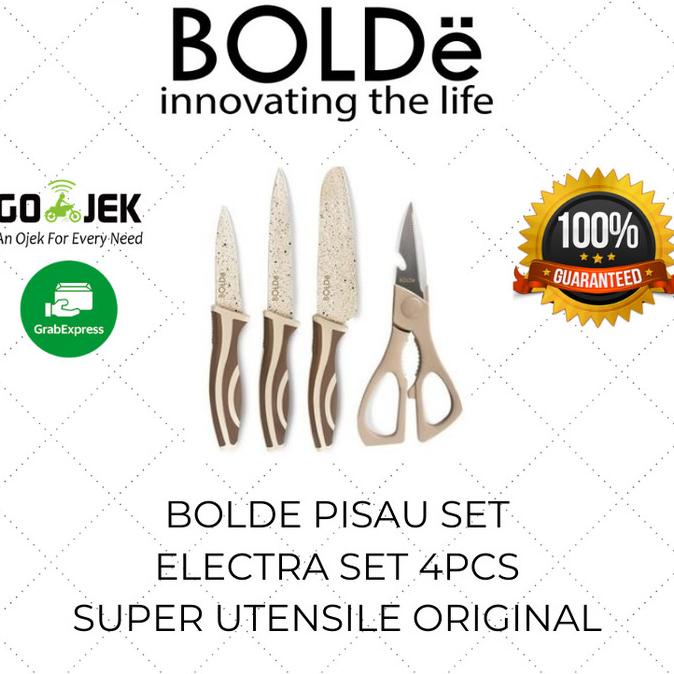Sale Bolde Pisau Dapur Set Super Utensile Electra Gunting Keramik Granit Termurah