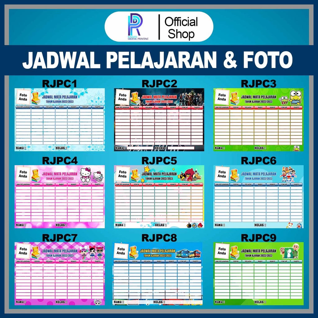 

Poster Jadwal Pelajaran Sekolah Aesthetic Kegiatan Mingguan - Weekly Planner Schedule + Foto