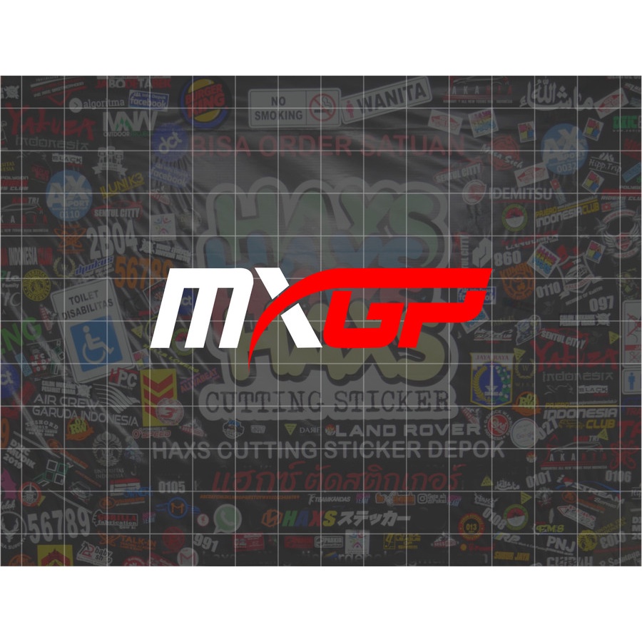 Cutting Sticker MXGP Ukuran 8 Cm Untuk Motor Mobil