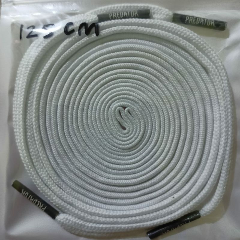 Tali Sepatu Adidas Predator Original Sepatu Sepakbola Sepatu Futsal putih hitam - 125 cm