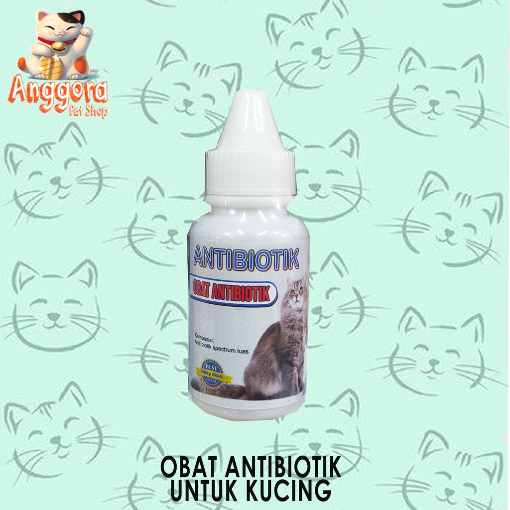 Obat Antibiotik untuk Kucing demam,radang,lemas tidak nafsu makan dll 30ml