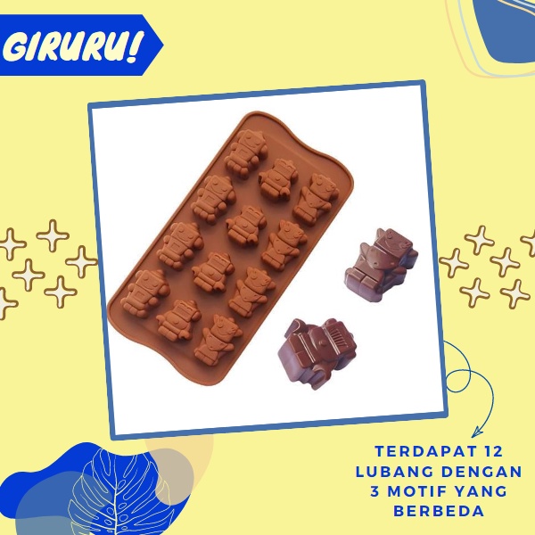 Cetakan Silikon Robot Lego Coklat / Cetakan Jelly Lego Cetakan Es Cetakan Kue