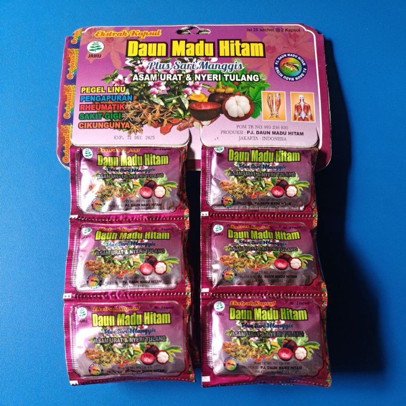 

Kapsul Daun Madu Hitam Plus Sari Manggis