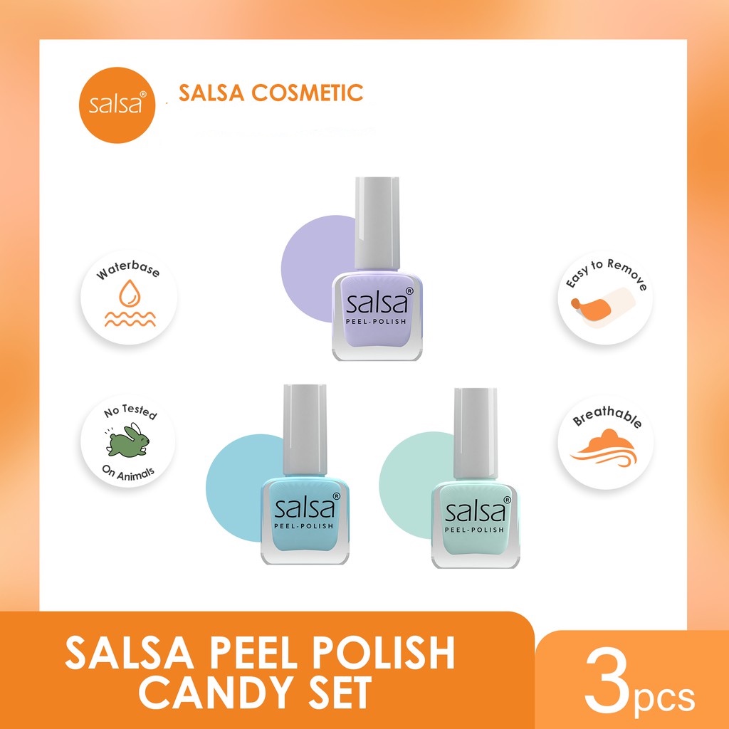 ★ BB ★ SALSA Peel Polish - Kutek HALAL Peel Off Lupas Breathable Hijab Friendly isi 3