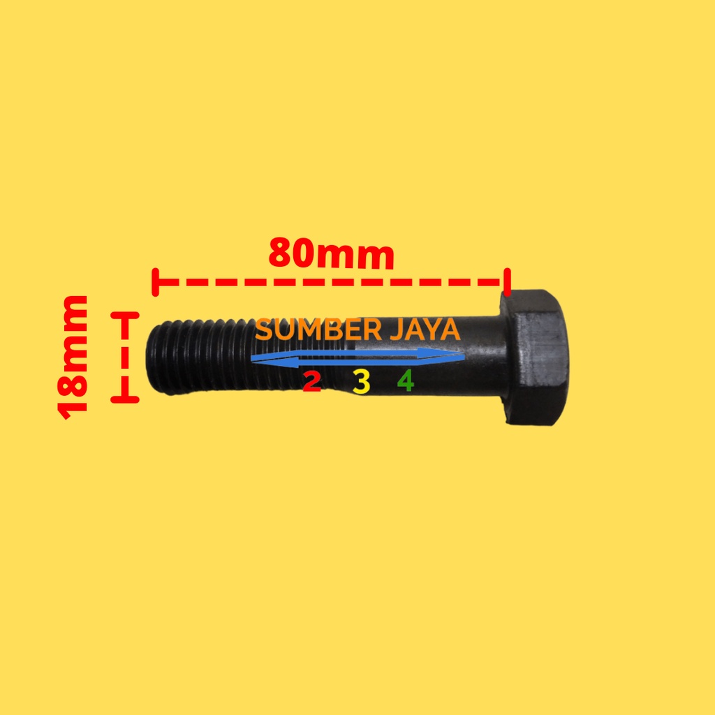 BAUT MUR BAJA 18 X 80 HITAM PER 1 PCS