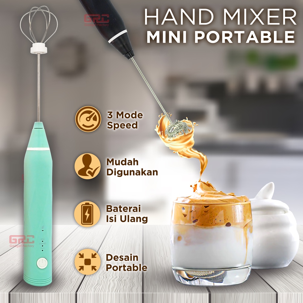 Mixer Mini Portable Hand Pengaduk Kopi Susu Telur Kue Elektrik Kitchen