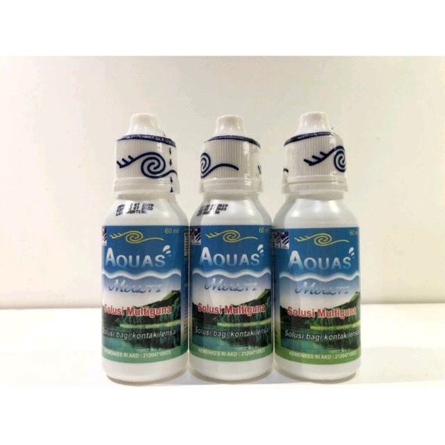 ( JB99 ) Cairan / Air Pembersih softlens Aquas 60ml