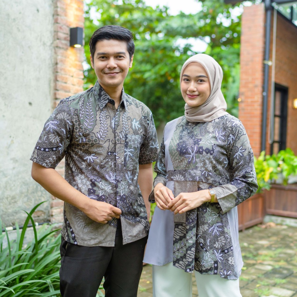 Batik Couple Modern M L XL XXL Jumbo Atasan Batik Kerja Wanita Kantor Blouse Batik Baju Batik Wanita Seragam Batik Modern