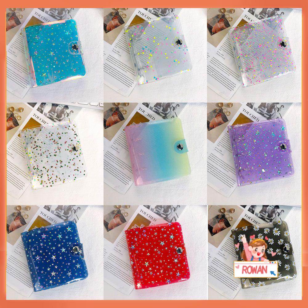 R-flower Album Foto Mini Transparan DIY Craft Gambar Penyimpanan Kartu Organizer 3ring Binder Photocard Collect