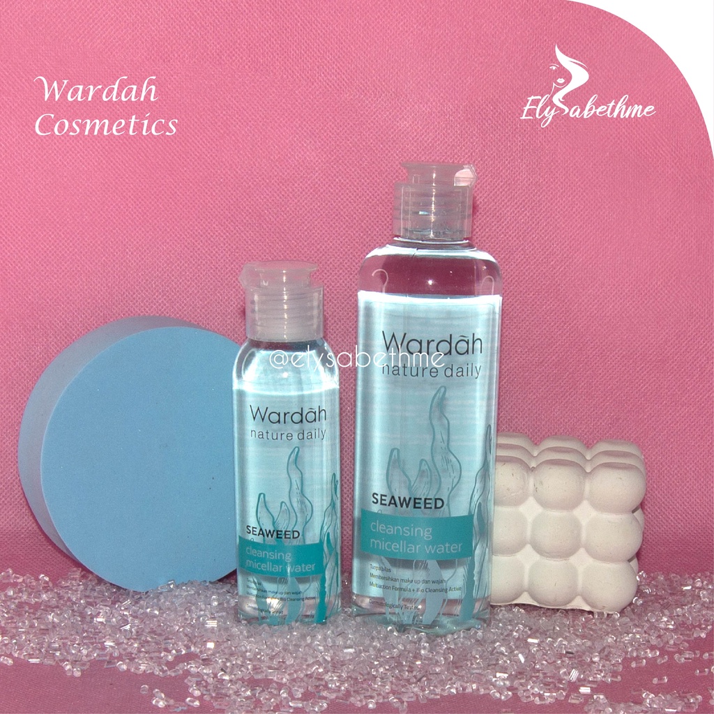 ✿ELYSABETHME✿ 🅆 🄰 🅁 🄳 🄰 🄷 Wardah Micellar Water Seaweed pembersih makeup bedak waterproof