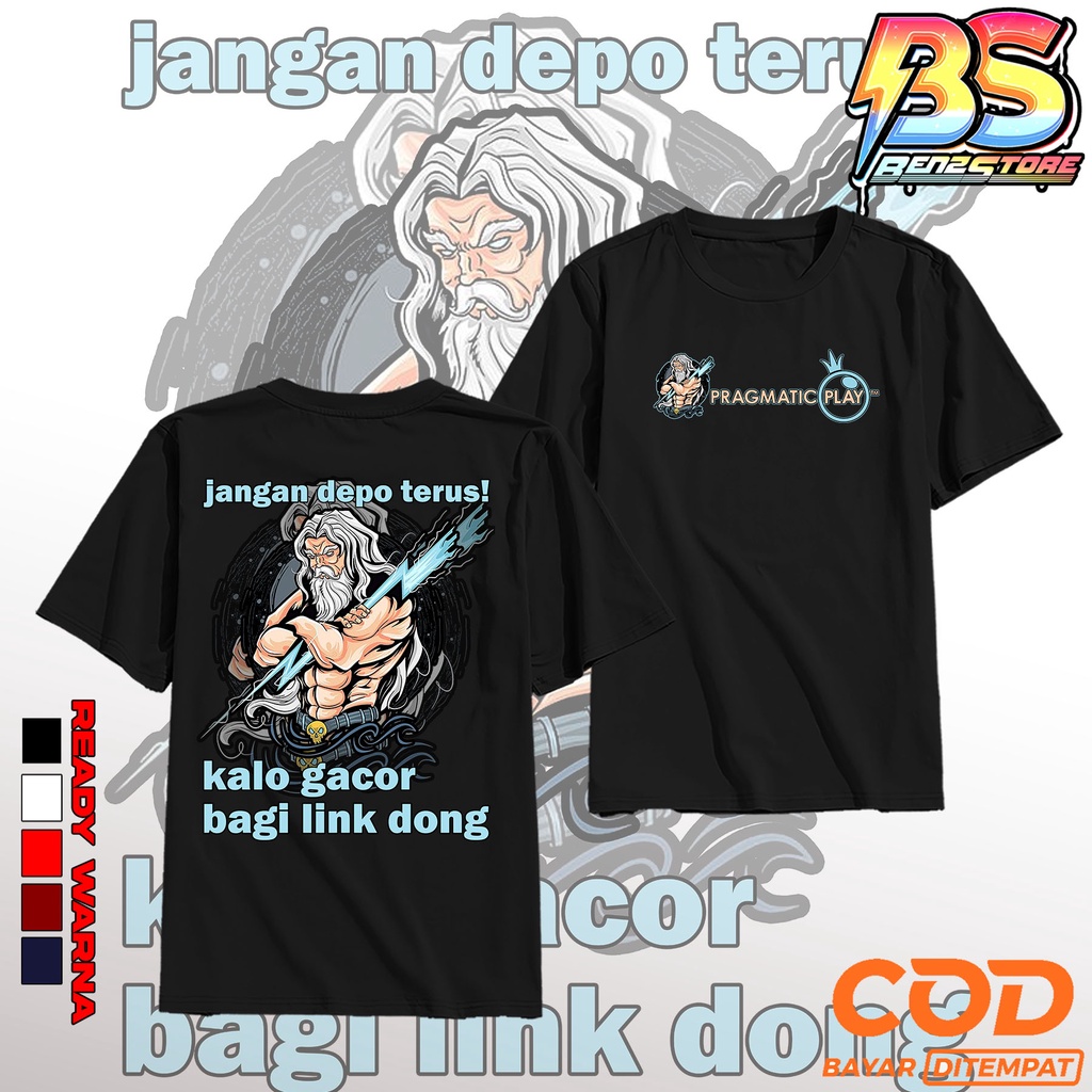 Kaos Pragmatic Play/Baju Depo Slot/T-shirt Judi Online Depo dan Sensational Terlaris Kaos Baju TSHIR