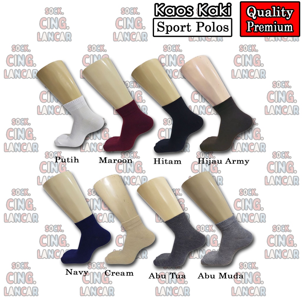 koas kaki sport polos - kaos kaki sport tebal - kaos kaki pendek polos tebal - kaos kaki premium