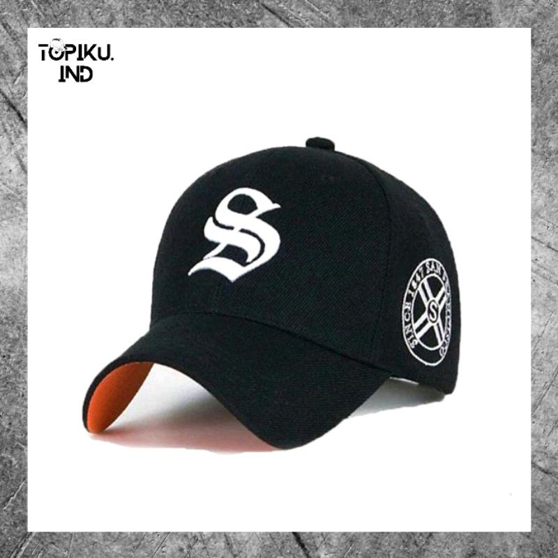 Topi Logo S - Topi Baseball S Logo Topi Pria Topi Wanita Unisex
