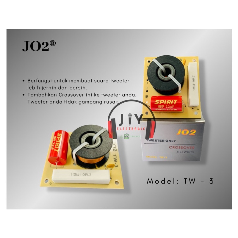 Crossover Pasif JO2 TW-3 Pengaman Speaker Protector Tweeter