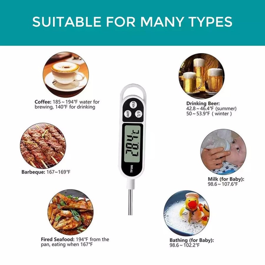 Termometer Makanan Minuman Digital Alat Pengukur Suhu Kopi Daging Sop