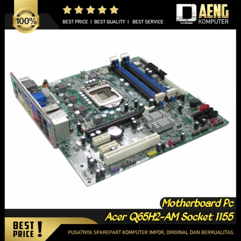 Motherboard Mainboard Mobo Pc Merk Acer Q65H2-AM Socket 1155 4 Slot Ram