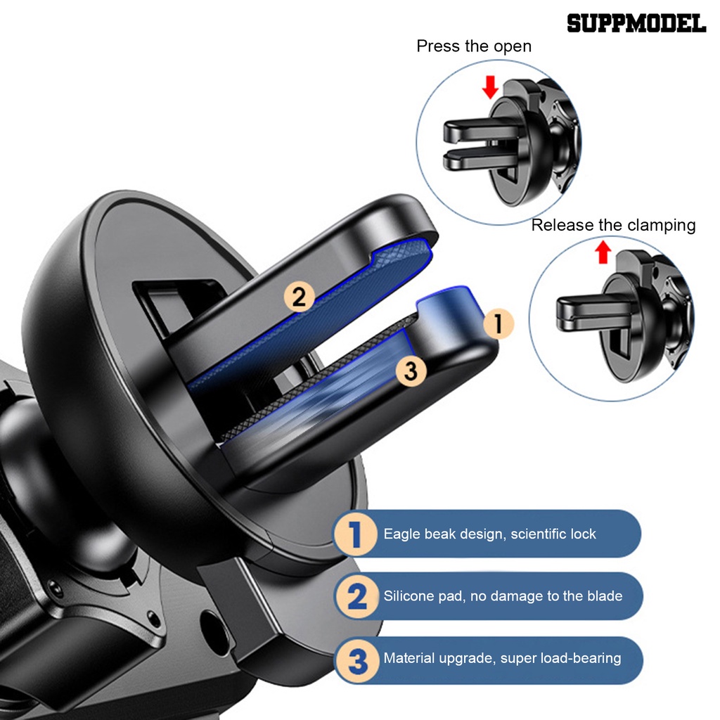 [Auto] Rak Telepon Mobil Dudukan Gravitasi Ventilasi Udara Mounting Rotasi 360 Derajat Shock-proof Instalasi Mudah Holder Telepon Mobil Gravitasi Non-slip Bracket Telepon Mobil Untuk Mobil