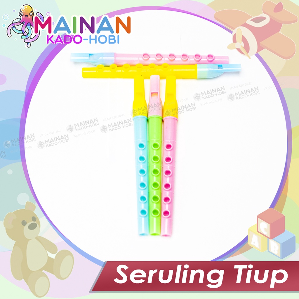 MAINAN TRADISIONAL EDUKASI ANAK MUSIK SERULING TIUP FLUTE TOYS