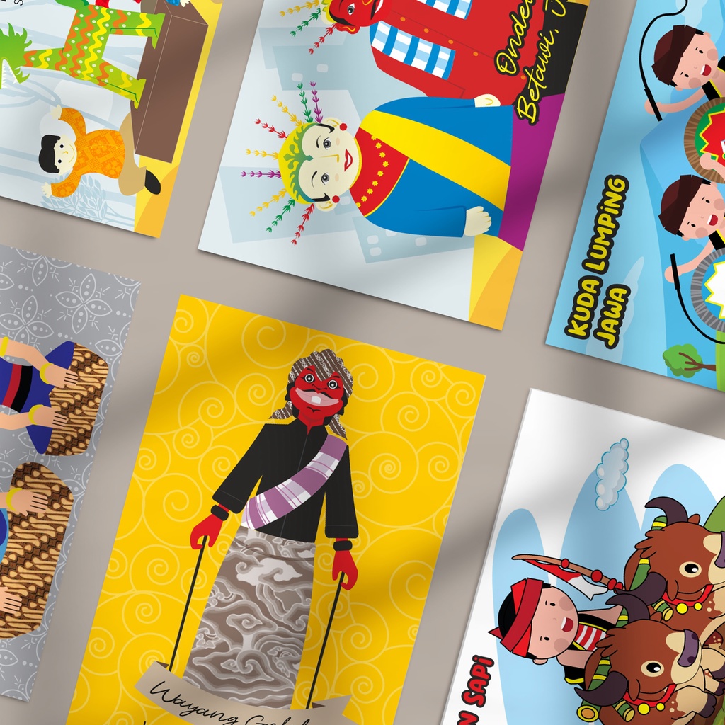 

Postcard/ Kartu Pos Kesenian Tradisional Indonesia