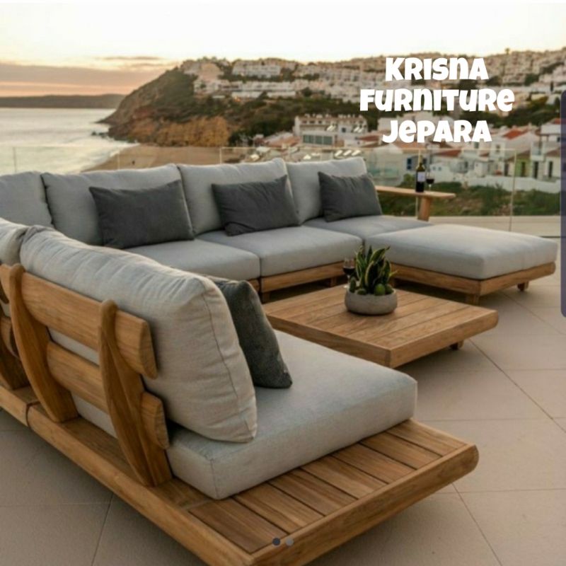 KURSI SOFA RUANG TAMU LETTER U/SOFA OUTDOR/FURNITURE JEPARA