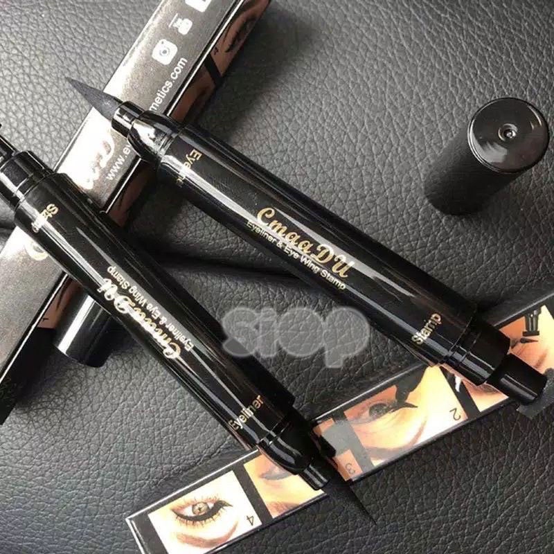 {Bisa kirim instant COD Medan Termurah} CMAADU REAL SESUAI PHOTO CmaaDU 2 sisi  2in1 Eyeliner stamp wing/Eyliner waterproof/STAMP Eyeliner