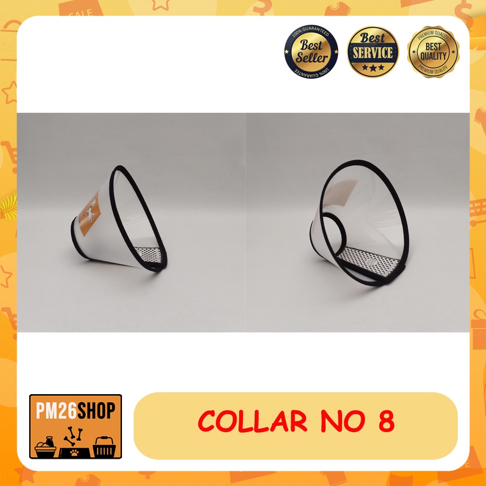 Collar Corong Elizabeth Pelindung Leher Anjing Kucing No. 8