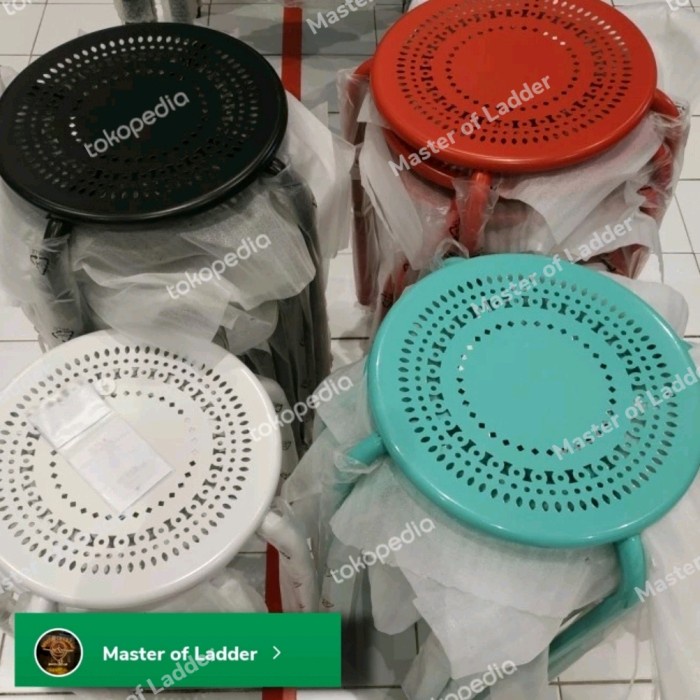 Bangku bulat besi/ kursi Bakso Cafe metal ringan outdoor