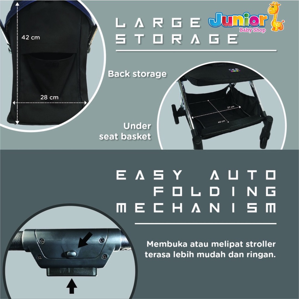 GEA Baby ORYN Gravity G2 Stroller / kereta dorong bayi