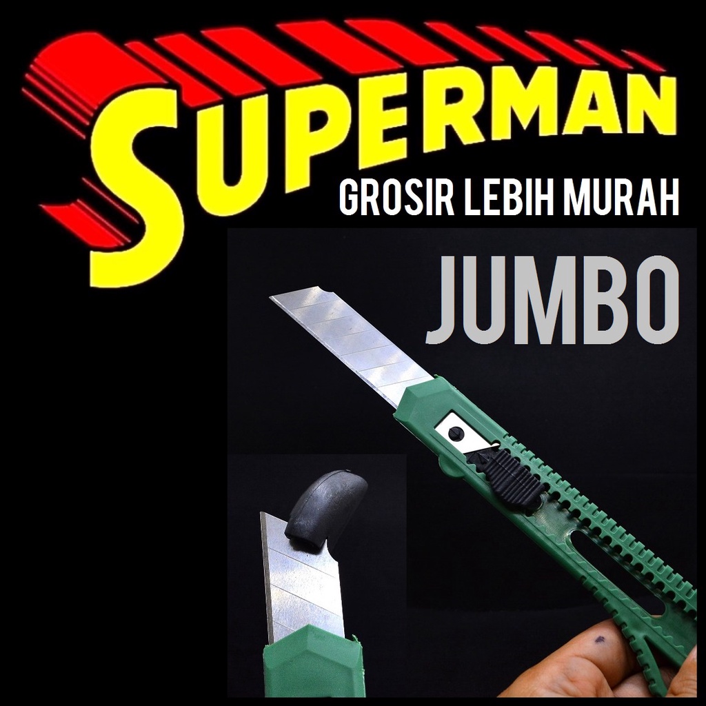 

(R6) CUTTER JUMBO besar kater panjang 15 x 2.2 cm pisau silet susah patah superman jogja supermanjogja